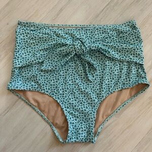 Kortni Jeane Teal Floral Bikini Bottoms